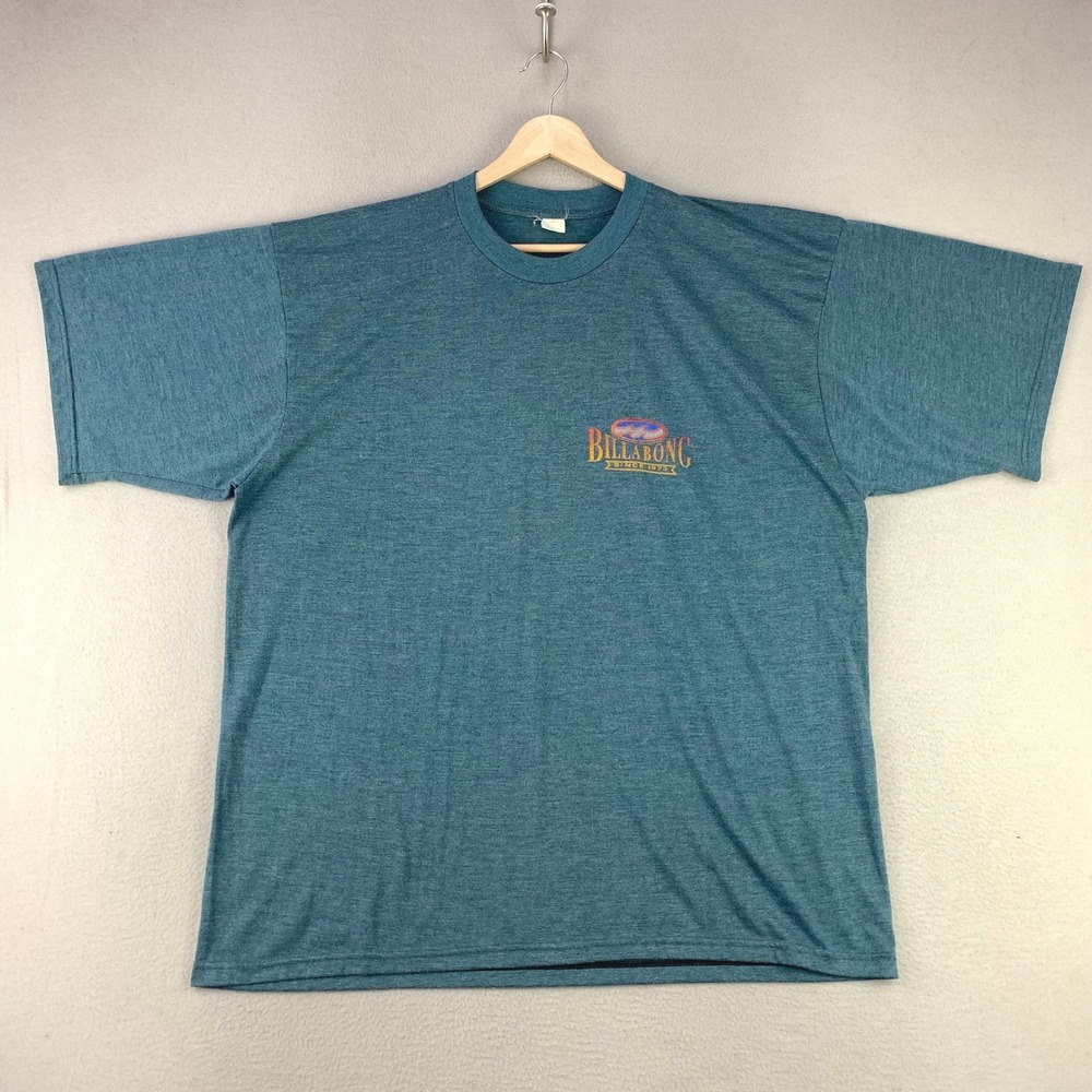 Billabong T-Shirt Mens XL Dark Teal Surf Graphic Tee Vintage Oversized Y2K